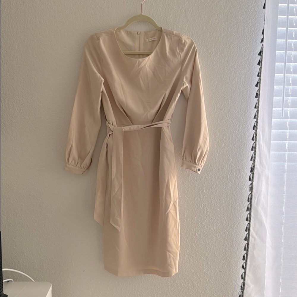 Bohme. Pale pink/nude long sleeve dress.